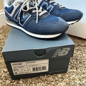 New Balance Navy and Gray Sneakers